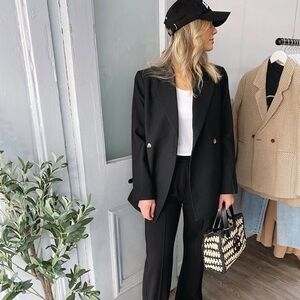 ANINE BING Kaia Black Blazer XS